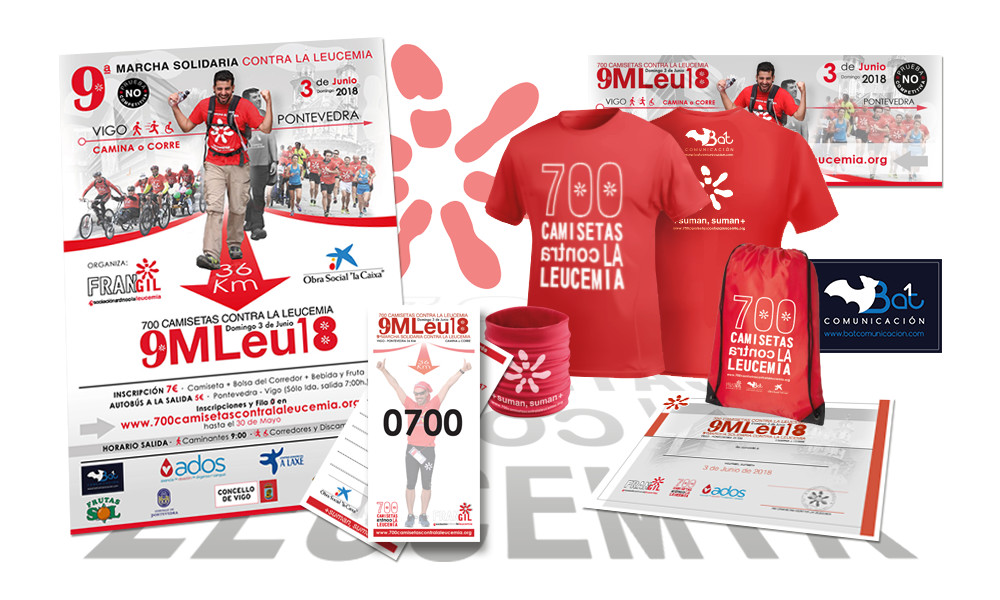 Branding 700 Camisetas contra la leucemia